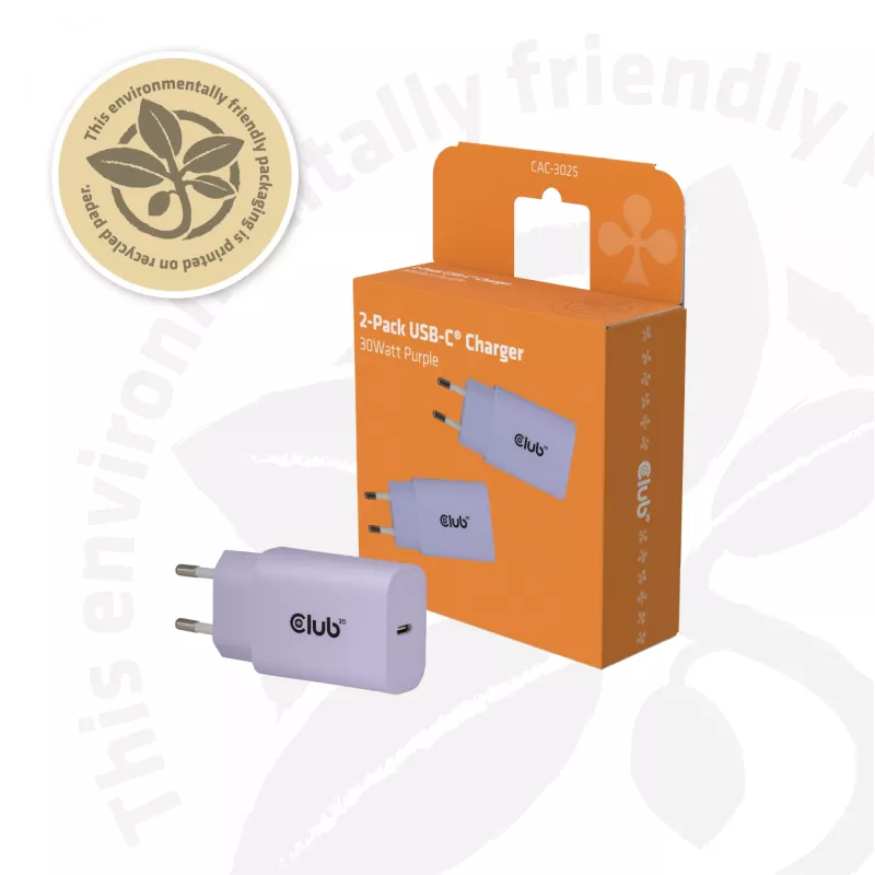 Netzteil club 3d USB-C-Ladegerät 30W 2er-Pack kompakt für Handys und Tablets
