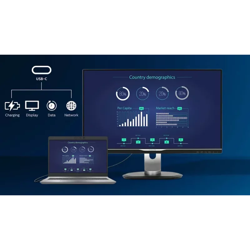 Philips 3000 series 27B2U3601/00 Computer Monitor 68,6 cm (27 Zoll) 2560 x 1440 Pixel Quad HD LCD Schwarz