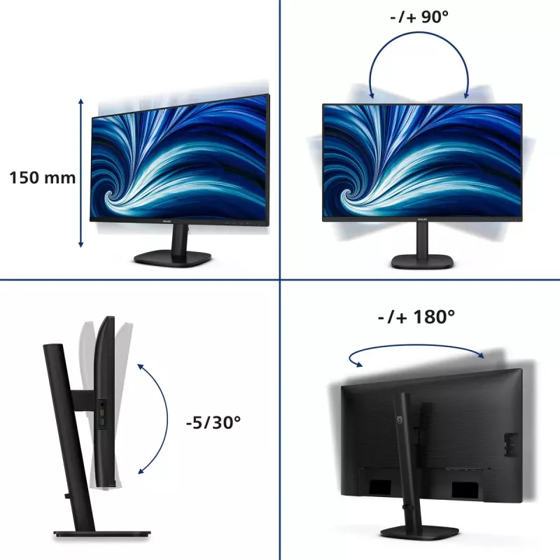 Philips 27B2N3500J/00 Computer Monitor 68,6 cm (27 Zoll) 2560 x 1440 Pixel 2K LCD Schwarz