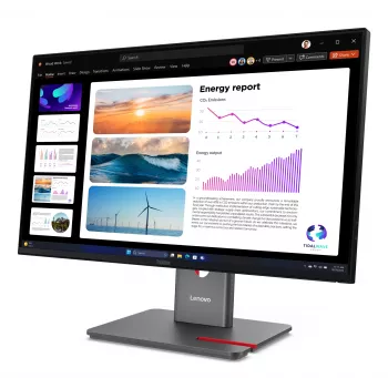 Lenovo ThinkVision P24Q-40 Monitor, 60,5 cm (23,8 Zoll), 2560 x 1440 Pixel, Quad HD, LCD, 6 ms, Schwarz