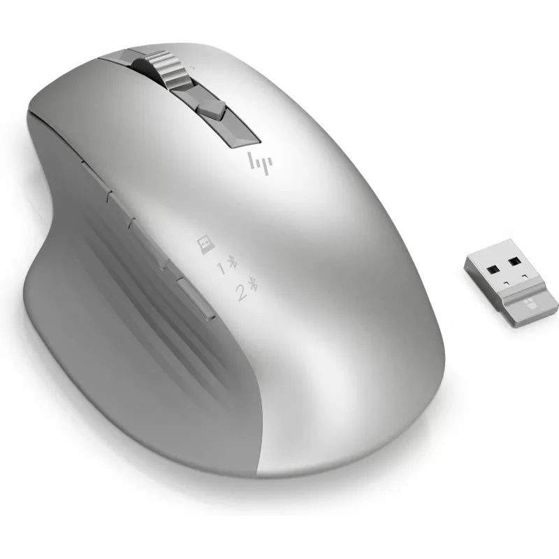 HP 930 Creator Wireless Mouse, Rechtshänder, Bluetooth, 3000 DPI, Silber