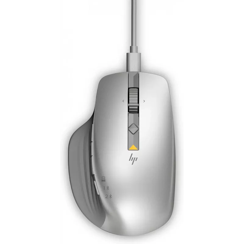 HP 930 Creator Wireless Mouse, Rechtshänder, Bluetooth, 3000 DPI, Silber