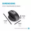 HP 930 Creator Wireless Mouse, Rechtshänder, Bluetooth, 3000 DPI, Silber