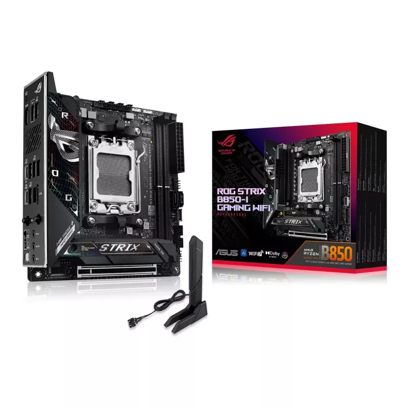 Motherboard ASUS ROG STRIX B850-I GAMING WIFI, AMD B850, Socket AM5, mini ITX, 2x DDR5, Wi‑Fi 7, 2.5Gb LAN