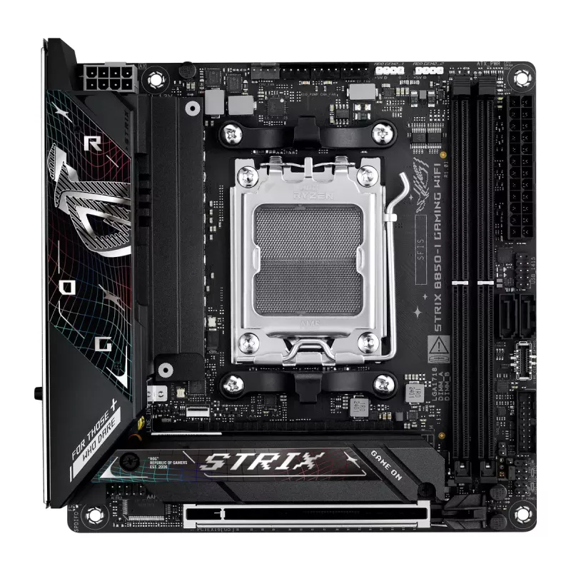 Motherboard ASUS ROG STRIX B850-I GAMING WIFI, AMD B850, Socket AM5, mini ITX, 2x DDR5, Wi‑Fi 7, 2.5Gb LAN
