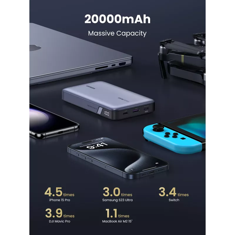 Ugreen 25188 Powerbank 20000 mAh Grau