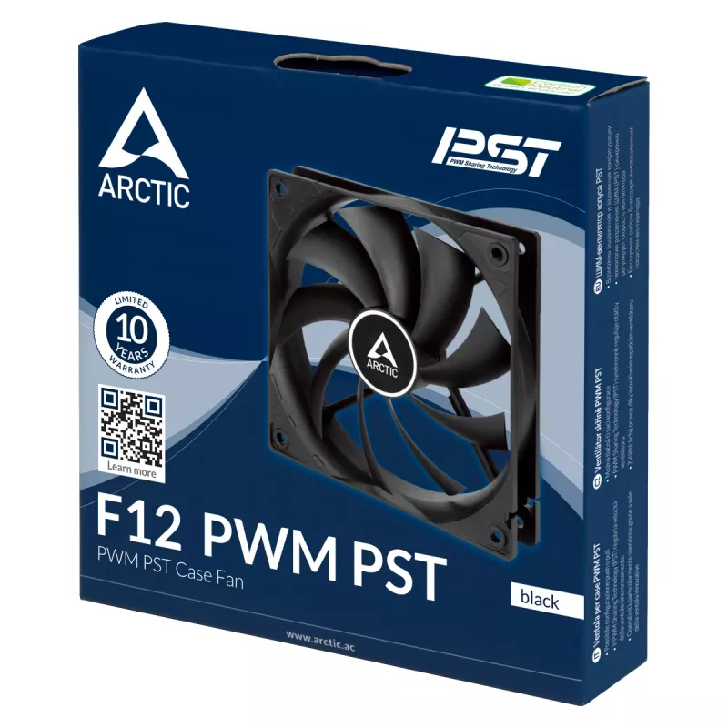 ARCTIC F12 PWM PST 120 mm Gehäuselüfter, Lüfter, 12 cm, 230 U/min, 1350 U/min, 0,3 Sone, 90,1 m³/h