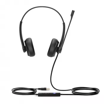 Yealink UH34 Dual Teams Headset, Kabelgebunden, Büro/Callcenter, 20 - 20000 Hz, 118 g, Headset, Schwarz