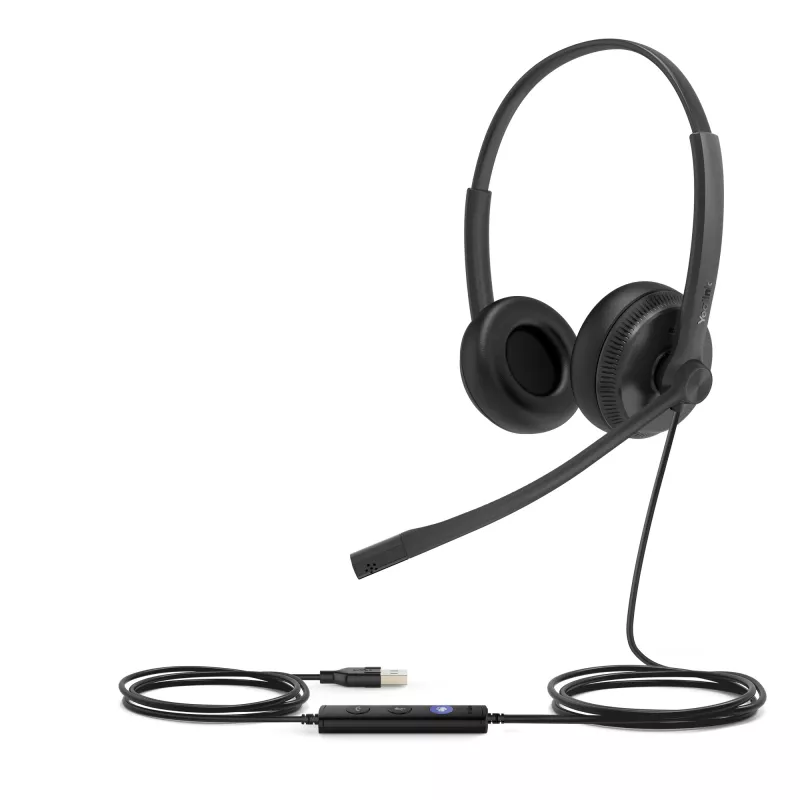 Yealink UH34 Dual Teams Headset, Kabelgebunden, Büro/Callcenter, 20 - 20000 Hz, 118 g, Headset, Schwarz
