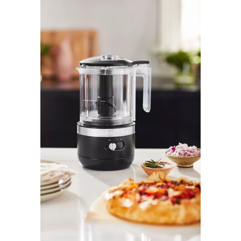 Elektrischer Zerkleinerer KitchenAid 5KFCB519EBM 1,19 L 24 W Schwarz Transparent