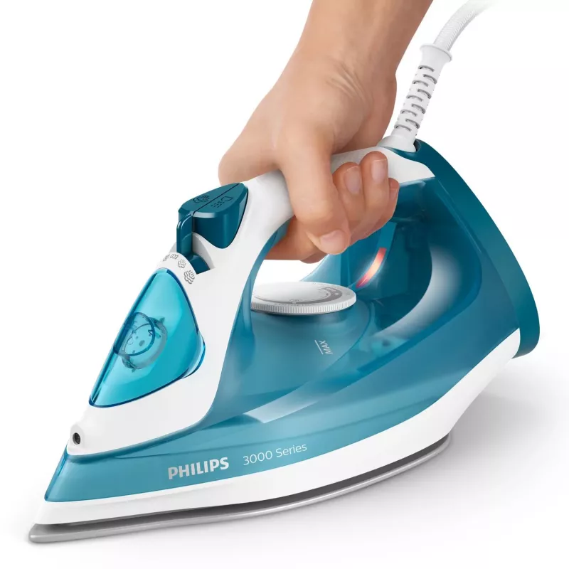 Dampfbügeleisen Philips DST3011/20 — 2100 W, Keramiksohle, 0,3 L Tank, 1,9 m Kabel, blau
