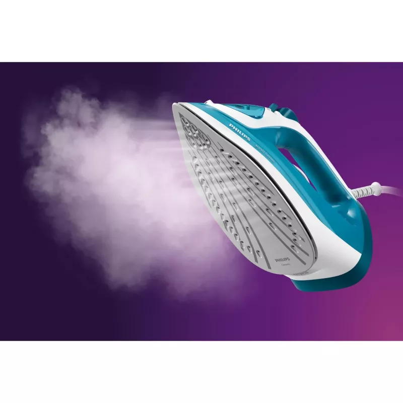 Dampfbügeleisen Philips DST3011/20 — 2100 W, Keramiksohle, 0,3 L Tank, 1,9 m Kabel, blau