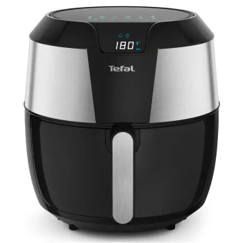 Tefal Easy Fry EY701D Single 5,6 L Stand-alone 1850 W Heißluftfritteuse Schwarz, Edelstahl