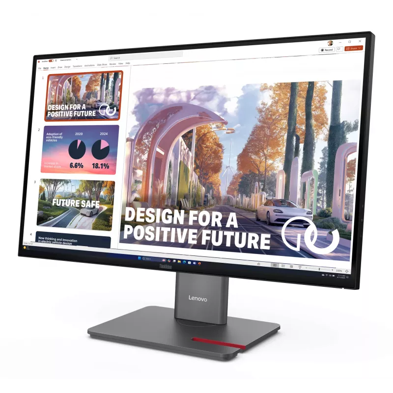 Lenovo ThinkVision P27QD-40 Monitor, 68,6 cm (27 Zoll), 2560 x 1440 Pixel, Wide Quad HD, LED, 6 ms, Schwarz