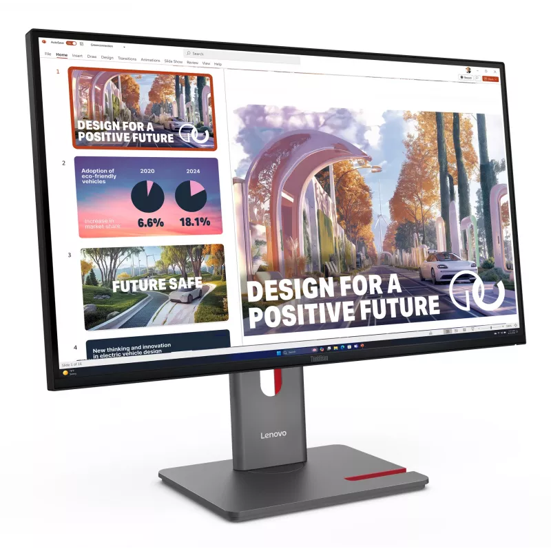 Lenovo ThinkVision P27QD-40 Monitor, 68,6 cm (27 Zoll), 2560 x 1440 Pixel, Wide Quad HD, LED, 6 ms, Schwarz