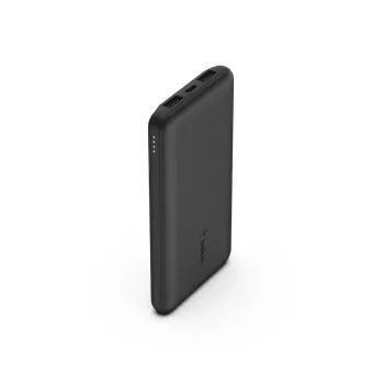 BELKIN 10k Powerbank mit USB-C 15 W Dual USB-A 15 cm USB-A-auf-C-Kabel Schwarz