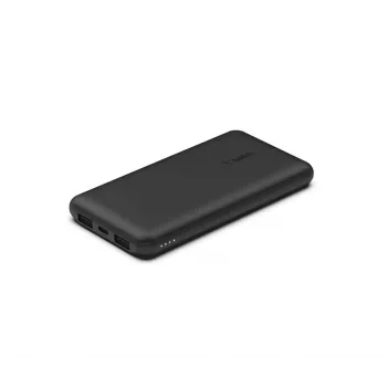 BELKIN 10k Powerbank mit USB-C 15 W Dual USB-A 15 cm USB-A-auf-C-Kabel Schwarz
