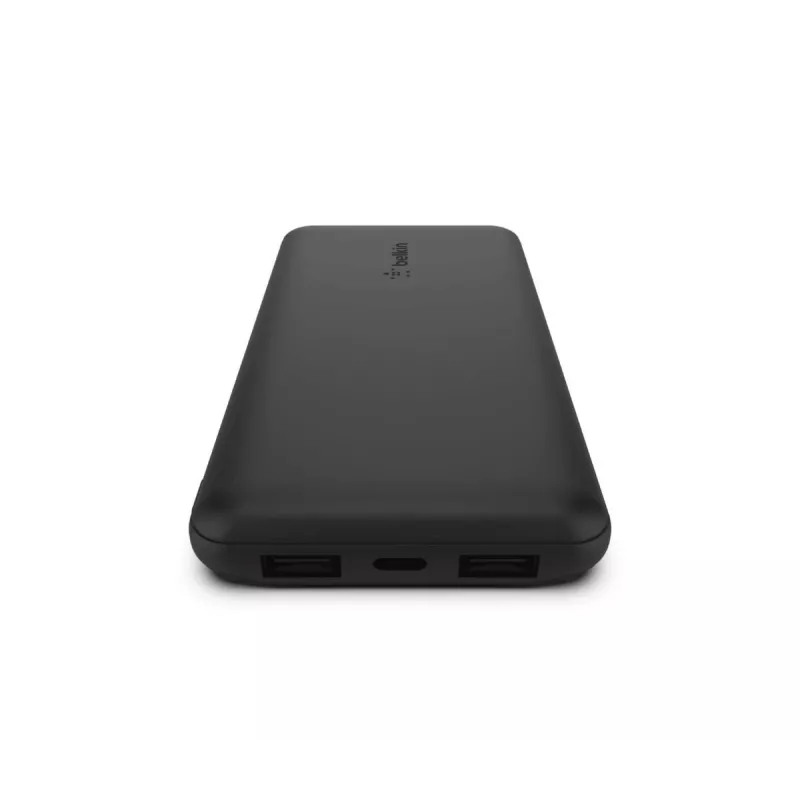 BELKIN 10k Powerbank mit USB-C 15 W Dual USB-A 15 cm USB-A-auf-C-Kabel Schwarz