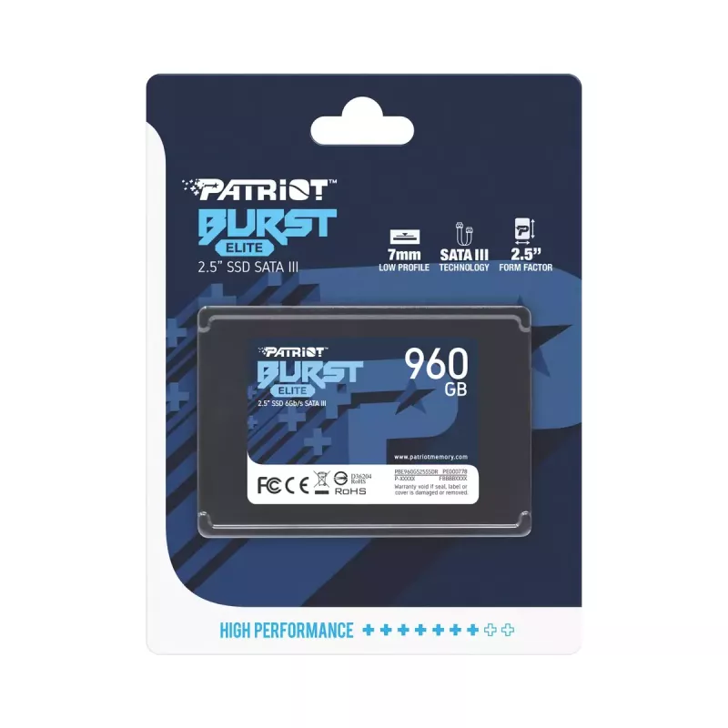 SSD-Laufwerk Patriot Memory 960 GB 2,5 Zoll SATA III PBE960GS25SSDR