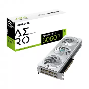 GIGABYTE GeForce RTX 5060 Ti AERO OC 16G Grafikkarte - 16GB GDDR7, 128bit, PCI-E 5.0, 2647MHz Kerntakt, 3 x DisplayPort, 1 x HDMI, GV-N506TAERO OC-16GD