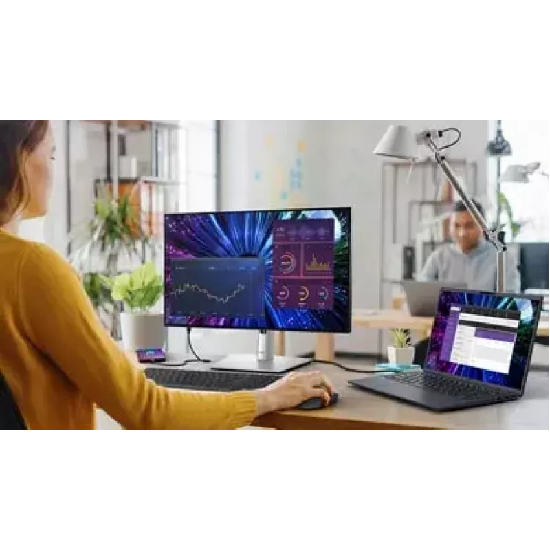 DELL UltraSharp U2424HE Computer-Monitor 60,5 cm (23,8 Zoll) 1920 x 1080 Pixel Full HD LCD Schwarz, Silber