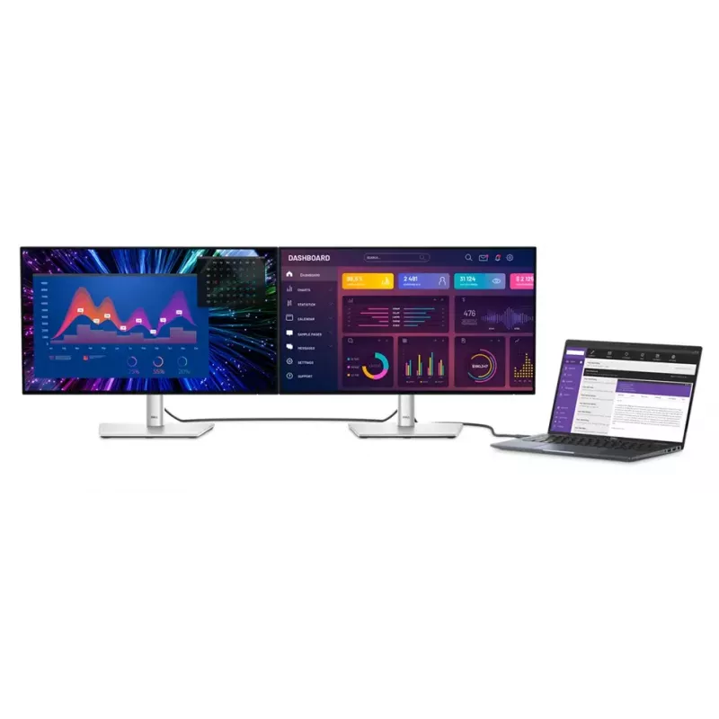 DELL UltraSharp U2424HE Computer-Monitor 60,5 cm (23,8 Zoll) 1920 x 1080 Pixel Full HD LCD Schwarz, Silber