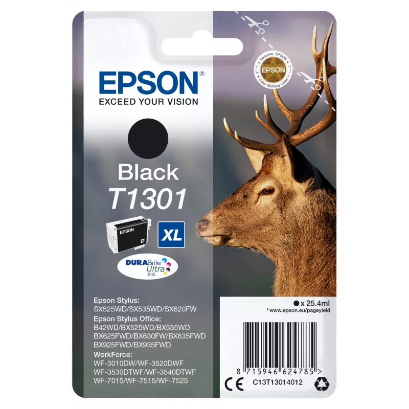 Epson Stag Einzelpack Schwarz T1301 DURABrite Ultra Tinte