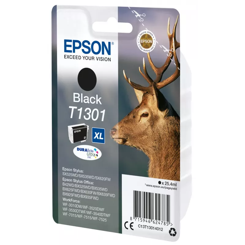 Epson Stag Einzelpack Schwarz T1301 DURABrite Ultra Tinte