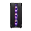 PC-Gehäuse CHIEFTEC GS-01B-OP Tower Schwarz – gehärtetes Glas, RGB-Lüfter, unterstützt ATX/Micro-ATX, GPU bis 320 mm