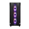 PC-Gehäuse CHIEFTEC GS-01B-OP Tower Schwarz – gehärtetes Glas, RGB-Lüfter, unterstützt ATX/Micro-ATX, GPU bis 320 mm