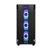 PC-Gehäuse CHIEFTEC GS-01B-OP Tower Schwarz – gehärtetes Glas, RGB-Lüfter, unterstützt ATX/Micro-ATX, GPU bis 320 mm
