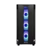 PC-Gehäuse CHIEFTEC GS-01B-OP Tower Schwarz – gehärtetes Glas, RGB-Lüfter, unterstützt ATX/Micro-ATX, GPU bis 320 mm