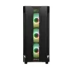 PC-Gehäuse CHIEFTEC GS-01B-OP Tower Schwarz – gehärtetes Glas, RGB-Lüfter, unterstützt ATX/Micro-ATX, GPU bis 320 mm