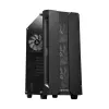 PC-Gehäuse CHIEFTEC GS-01B-OP Tower Schwarz – gehärtetes Glas, RGB-Lüfter, unterstützt ATX/Micro-ATX, GPU bis 320 mm