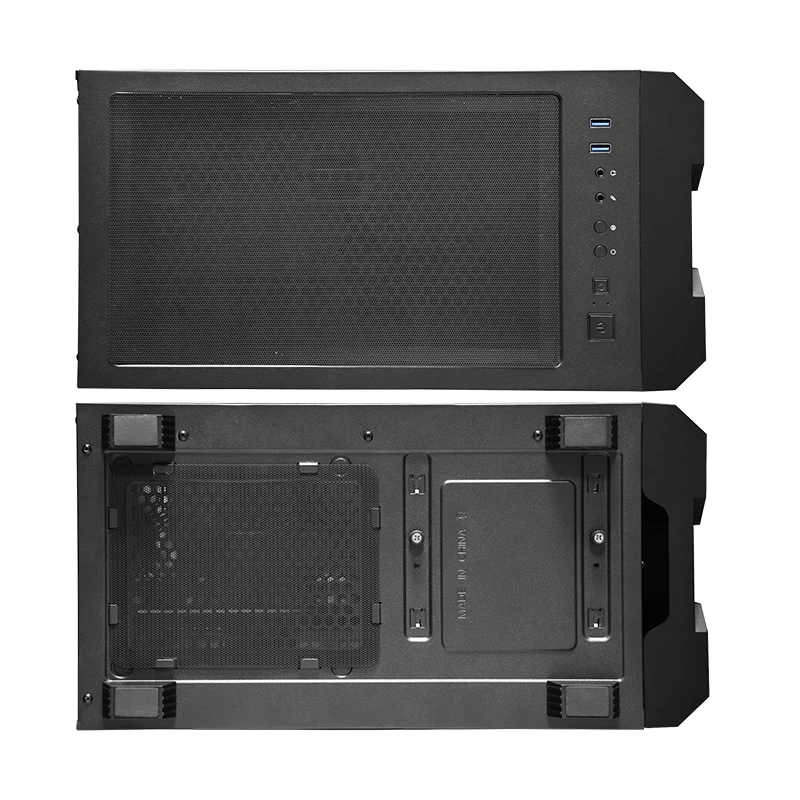 PC-Gehäuse CHIEFTEC GS-01B-OP Tower Schwarz – gehärtetes Glas, RGB-Lüfter, unterstützt ATX/Micro-ATX, GPU bis 320 mm