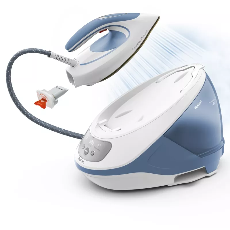 Tefal Express Protect SV9202 2800 W 1,8 l Durilium AirGlide Autoclean-Bügelsohle Weiß, Blau