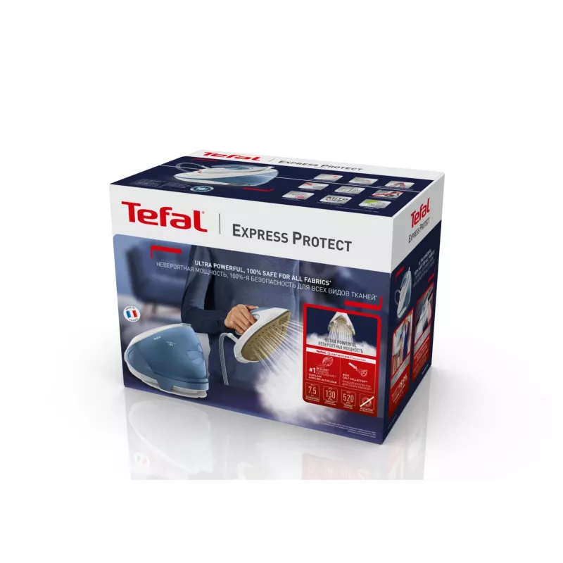 Tefal Express Protect SV9202 2800 W 1,8 l Durilium AirGlide Autoclean-Bügelsohle Weiß, Blau