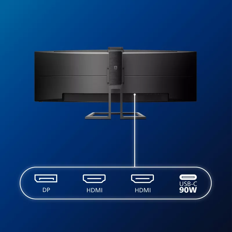 Philips P Line 32:9 SuperWide Curved LCD Display 499P9H/00, 124 cm (48,8 Zoll), 5120 x 1440 Pixel, UltraWide Dual Quad HD, LCD, 5 ms, Schwarz