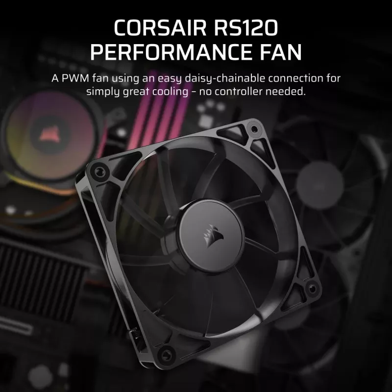 Lüfter Corsair RS120 12 cm Schwarz 420–2100 U/min 0,2–4,15 mmH2O