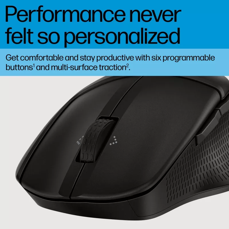 HP 480 Comfort Bluetooth Mouse, Rechtshänder, Bluetooth, 4000 DPI, Schwarz