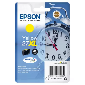 Epson Alarm clock Einzelpackung Gelb 27XL DURABrite Ultra Tinte