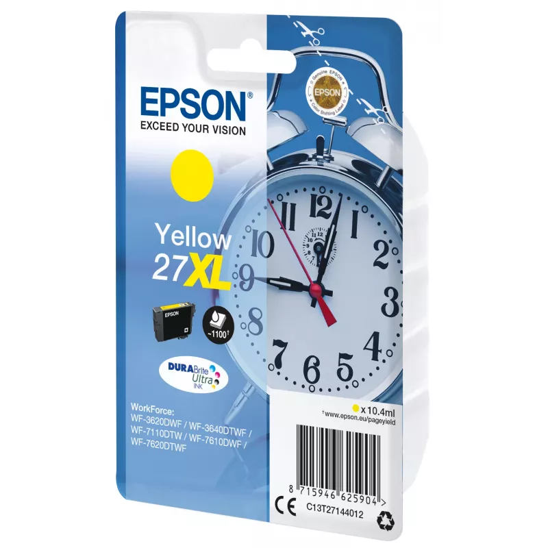 Epson Alarm clock Einzelpackung Gelb 27XL DURABrite Ultra Tinte