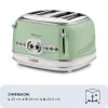 Ariete Vintage 156 4-Schlitz-Toaster, 1600 W, hellgrün