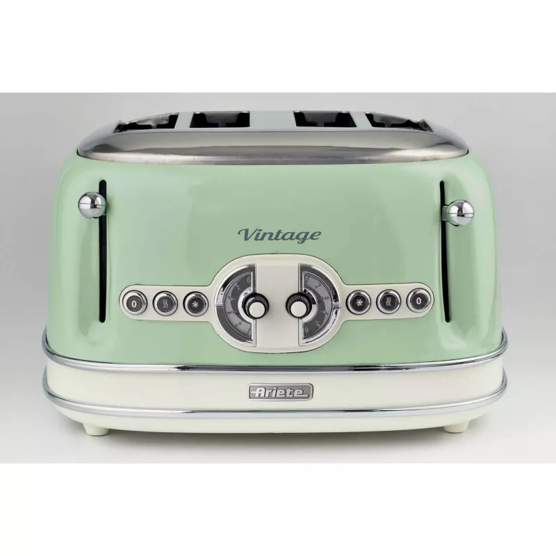 Ariete Vintage 156 4-Schlitz-Toaster, 1600 W, hellgrün