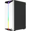 PC-Gehäuse AEROCOOL Bionic Midi Tower Weiß — ATX, Tempered Glass, 2x3,5-Zoll-Schächte, 6x2,5-Zoll, 297 mm GPU, blaue LED
