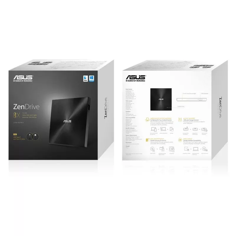 ASUS ZenDrive U9M optisches Laufwerk DVD±RW Schwarz