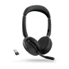Jabra Evolve2 65 Flex - Link380a MS Stereo, Kabelgebunden & Kabellos, 20 - 20000 Hz, Büro/Callcenter, 136 g, Headset, Schwarz