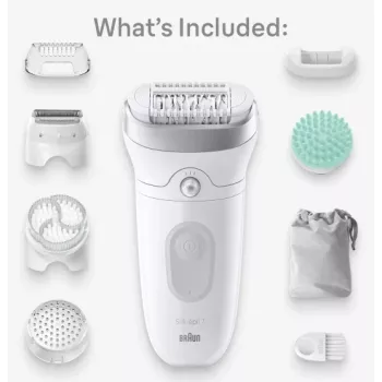 Braun Silk-épil 7 7-081 Epilator 40 Pinzetten Weiß