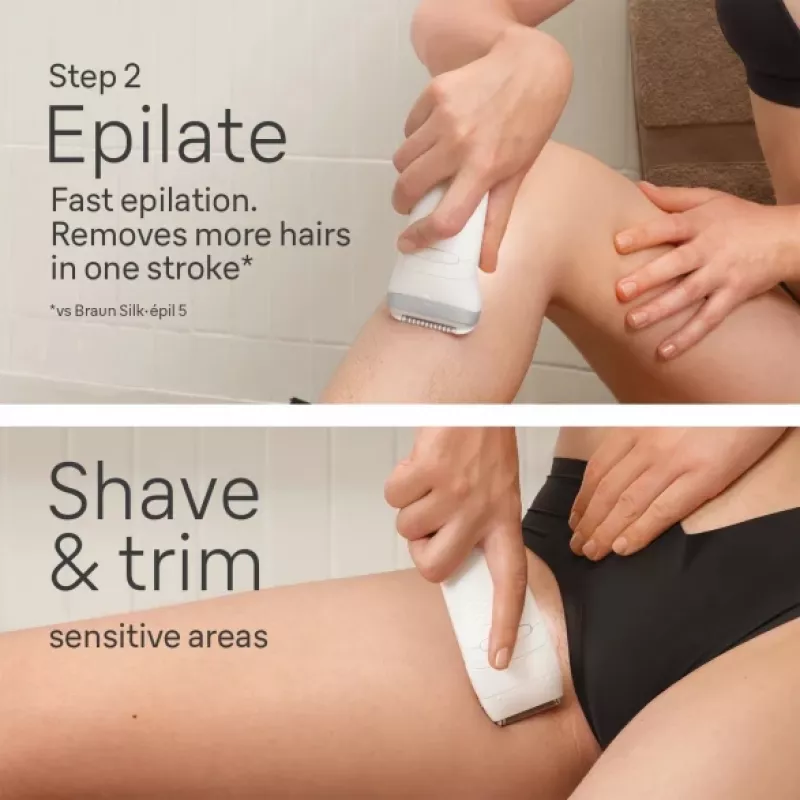 Braun Silk-épil 7 7-081 Epilator 40 Pinzetten Weiß