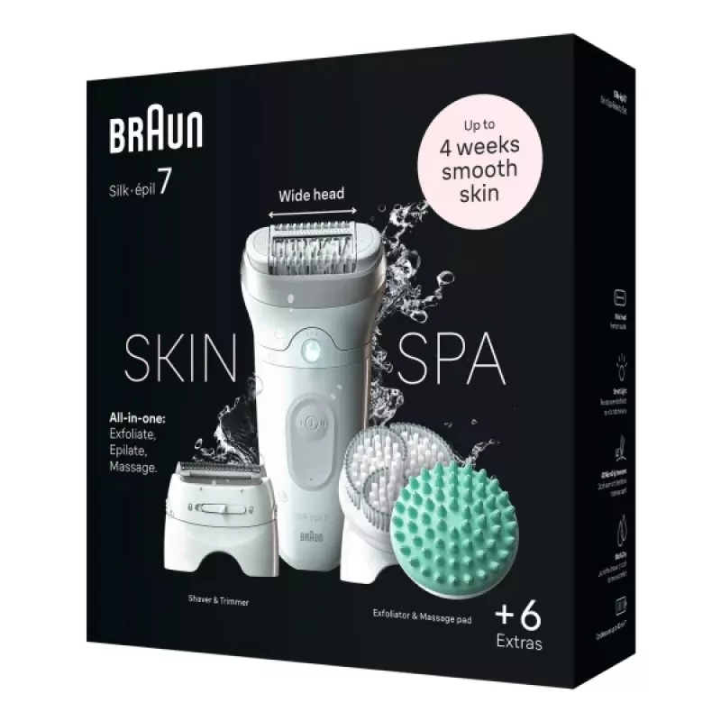 Braun Silk-épil 7 7-081 Epilator 40 Pinzetten Weiß